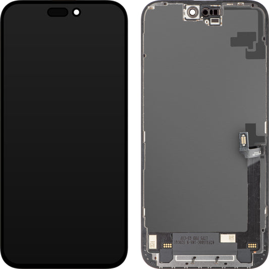 ZY Touchscreen Display for Apple iPhone 16 Plus, with Frame, Movable In-Cell IC LCD Version, Black