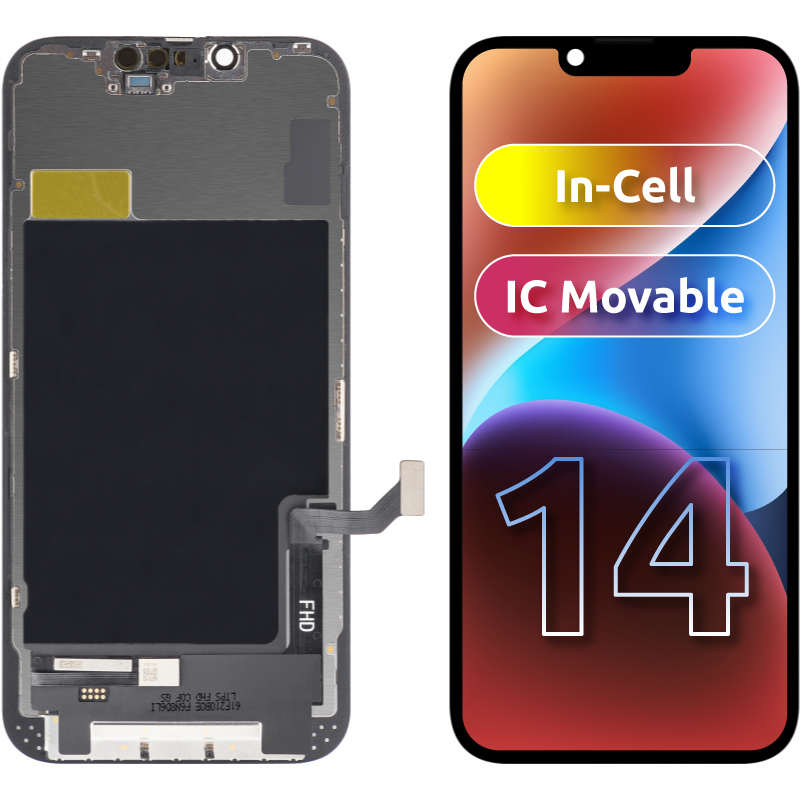 ZY Touchscreen Display for Apple iPhone 14, with Frame, Movable In-Cell IC LCD Version, Black