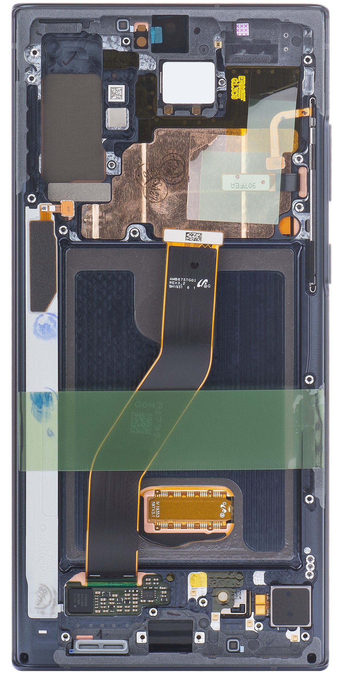 Οθόνη με Αφή Samsung Galaxy Note 10+ 5G N976 / Note 10+ N975, με Πλαίσιο, Μαύρο (Aura Black), Service Pack GH82-20838A