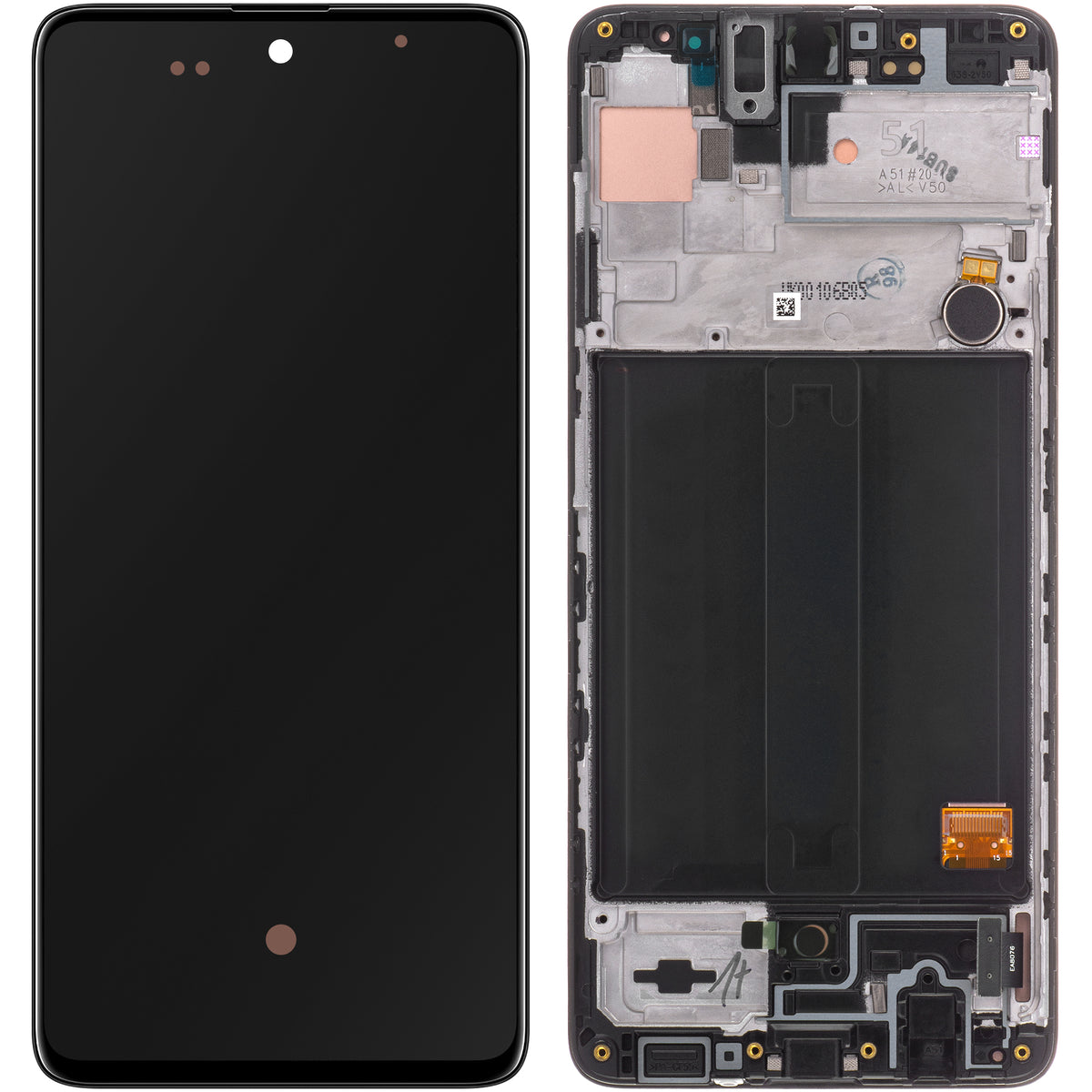 Samsung Galaxy A51 A515 Touchscreen Display, with Frame, Black, Service Pack GH82-21669A