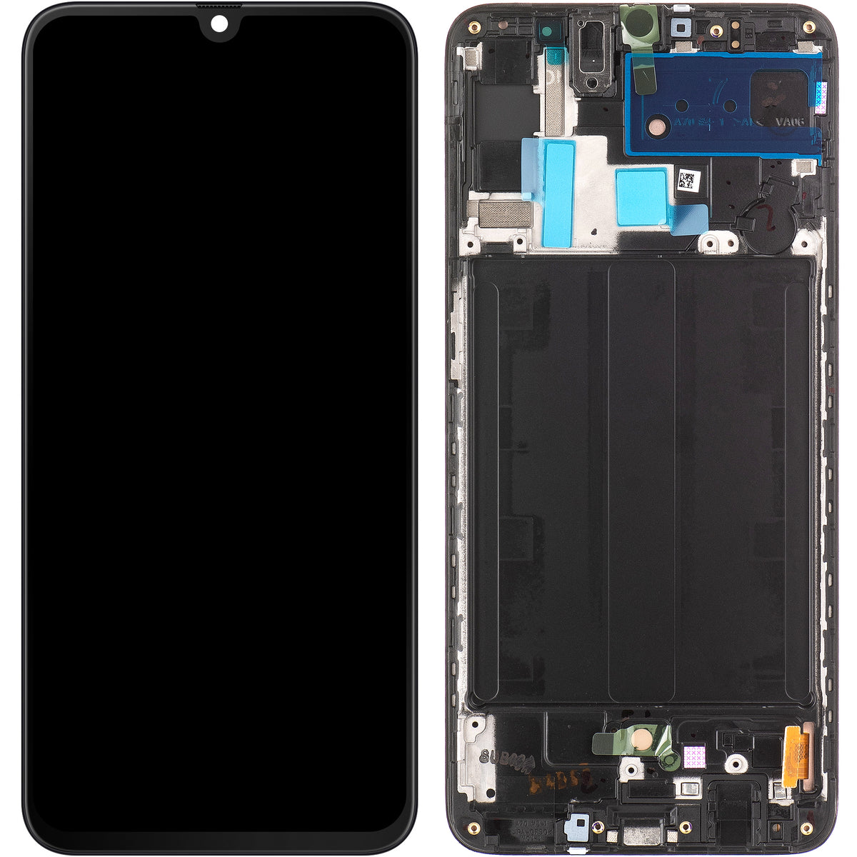 Samsung Galaxy A70 A705 Touchscreen Display, with Frame, Black, Service Pack GH82-19747A