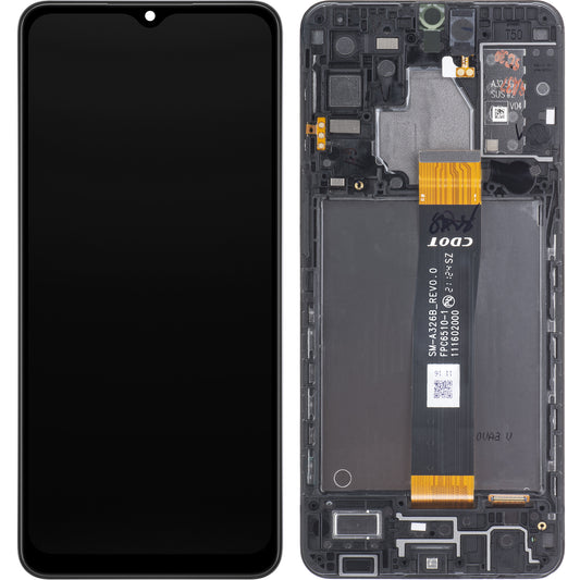 Οθόνη με Touchscreen Samsung Galaxy A32 5G A326, με Πλαίσιο, Μαύρο, Service Pack GH82-25121A