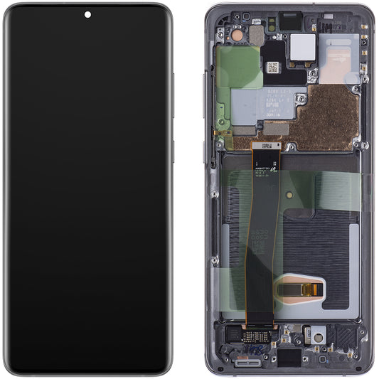 Οθόνη με Touchscreen Samsung Galaxy S20 Ultra 5G G988 / S20 Ultra G988, με Πλαίσιο, Γκρι, Service Pack GH82-26032B