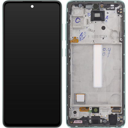 Samsung Galaxy A52s 5G A528 Touchscreen Display with Frame, Green, Service Pack GH82-26861E