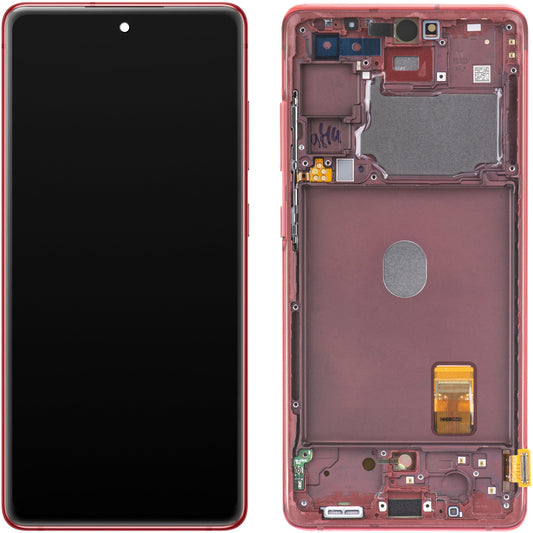 Οθόνη με Touchscreen Samsung Galaxy S20 FE 5G G781, με Πλαίσιο, Κόκκινο, Service Pack GH82-24214E