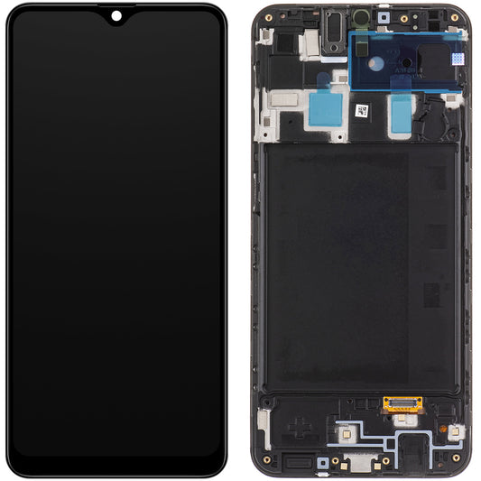 Samsung Galaxy A20 A205 Touchscreen Display, with Frame, Black, Service Pack GH82-19571A