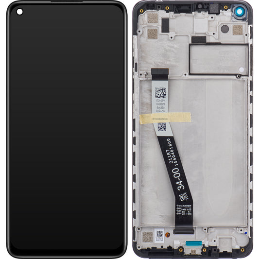 Display με Touchscreen Xiaomi Redmi Note 9, με Πλαίσιο, Μαύρο, Service Pack 560003J15S00