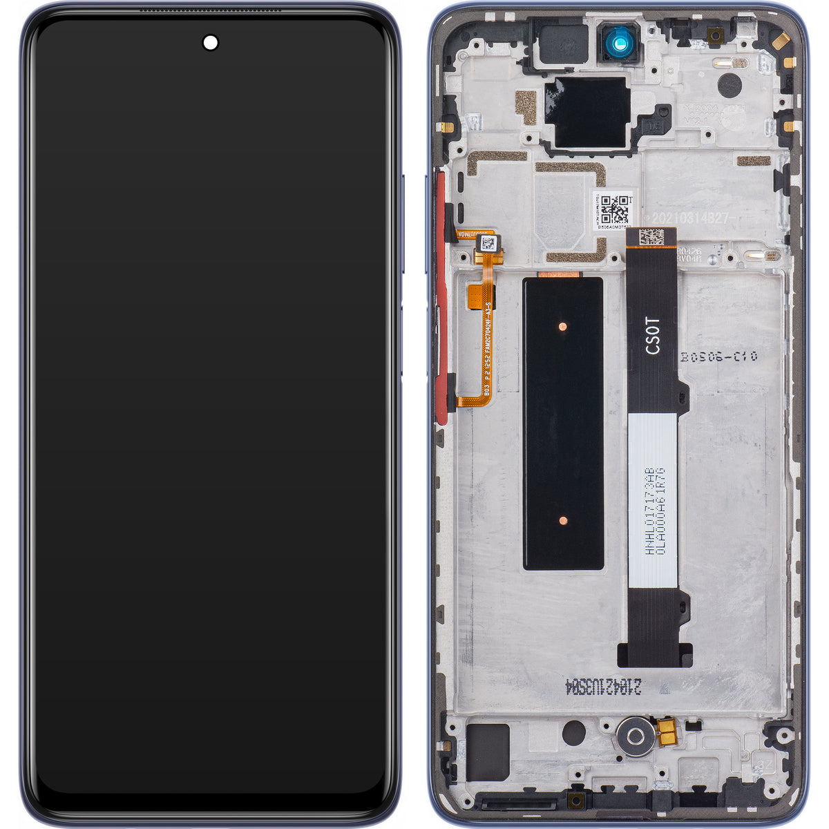 Xiaomi Redmi Note 9 Pro 5G / Mi 10T Lite 5G Display with Touchscreen, Frame, Grey, Service Pack 5600040J1700