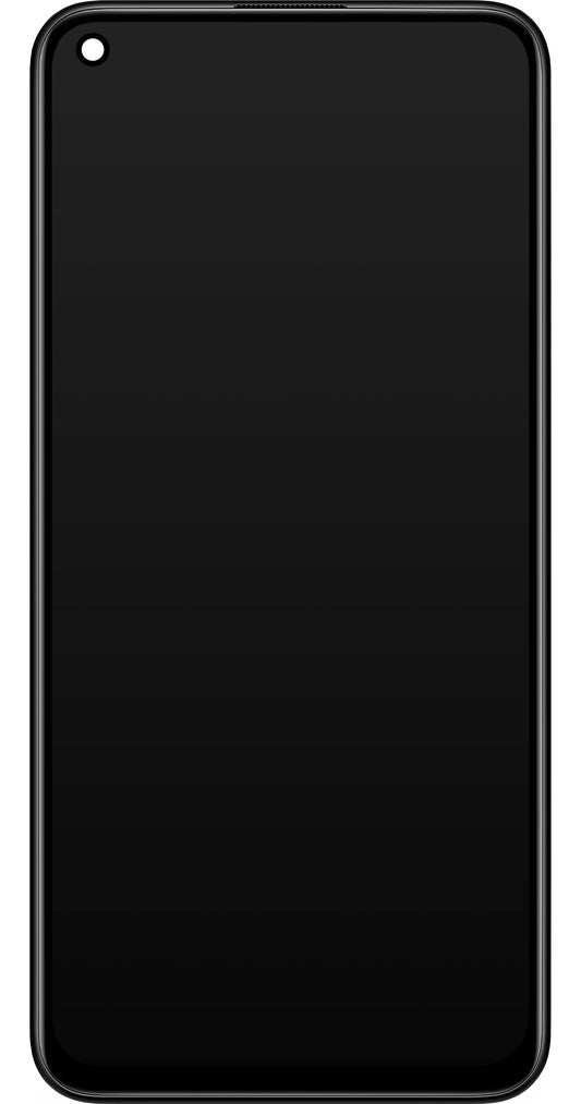 Οθόνη με οθόνη αφής Xiaomi Redmi Note 9 5G / Redmi Note 9T 5G, με πλαίσιο, μαύρο, Service Pack 5600030J2200