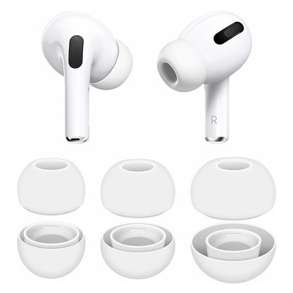 Techsuit ET1 Ear Tips for Apple AirPods Pro Series, Sizes XS / S / L, White