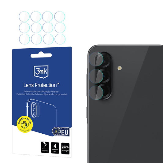 Προστατευτική μεμβράνη πίσω κάμερας 3MK Protection για Samsung Galaxy A57 5G / A37 5G, Ασφαλισμένο γυαλί, Σετ 4 τεμαχίων, Διαφανές