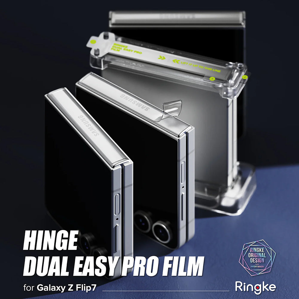 Ringke Hinge Screen Protector for Samsung Galaxy Z Flip7 F766, Plastic, Set of 2 pieces