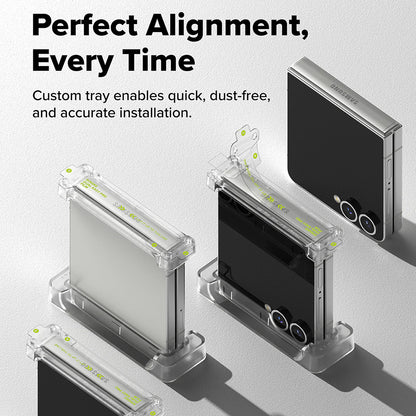 Ringke Hinge Screen Protector for Samsung Galaxy Z Flip7 F766, Plastic, Set of 2 pieces