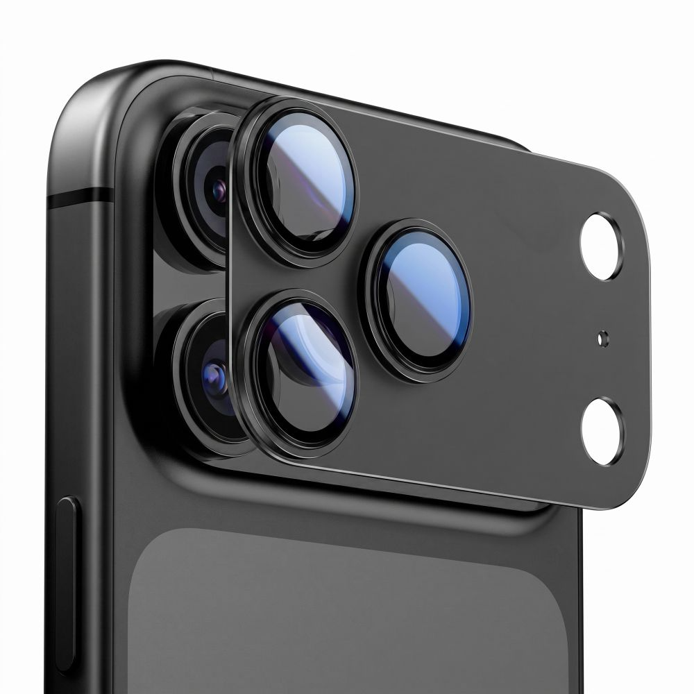 Tech-Protect CamFull Fit+ Rear Camera Protective Film for Apple iPhone 18 Pro, Tempered Glass, Black