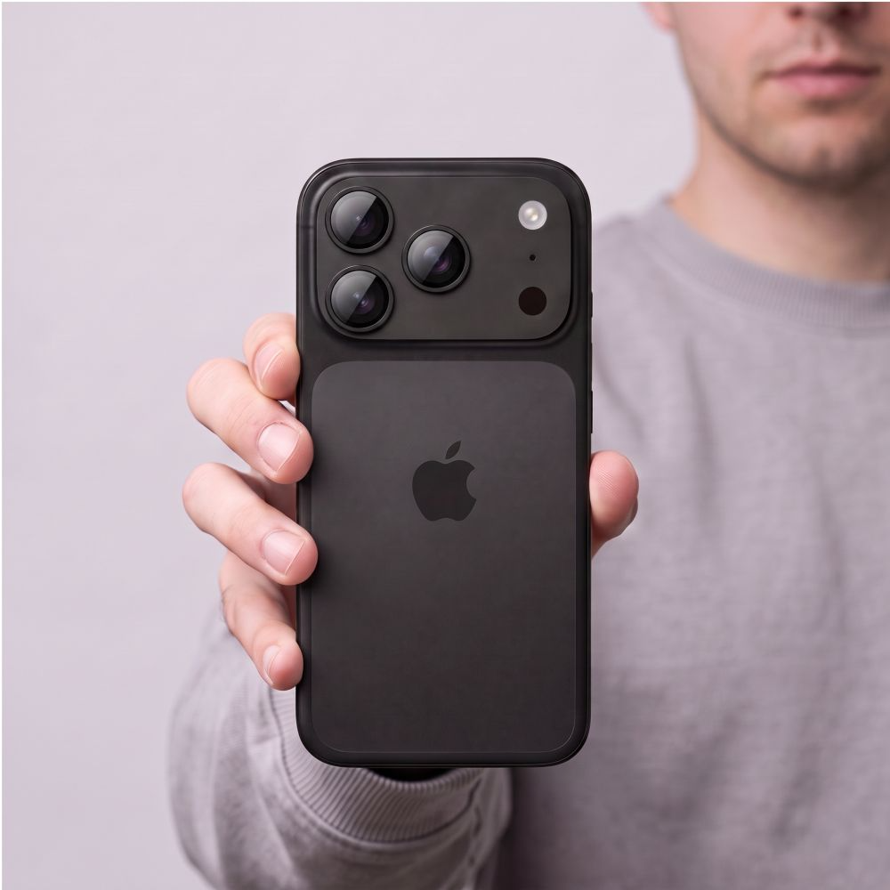 Tech-Protect CamFull Fit+ Rear Camera Protective Film for Apple iPhone 18 Pro Max, Tempered Glass, Black