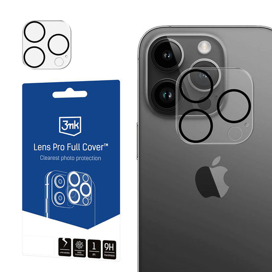 Προστατευτική μεμβράνη κάμερας πίσω 3MK Pro Full Cover για Apple iPhone 13 Pro, Ενισχυμένο γυαλί, Διαφανές