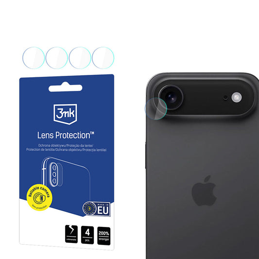 Προστατευτική Μεμβράνη Κάμερας Πίσω 3MK Protection για Apple iPhone 17 Air, Εύκαμπτο Γυαλί, Σετ 4 τεμαχίων, Διαφανής
