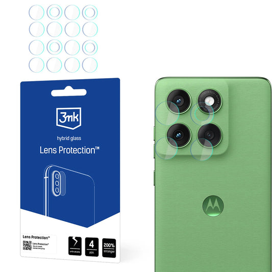 Προστατευτική μεμβράνη πίσω κάμερας 3MK Protection για Motorola Edge 60, ευέλικτο γυαλί, σετ 4 τεμαχίων, διαφανές