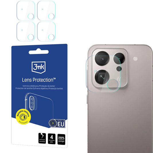 Προστατευτική Μεμβράνη Κάμερας Πίσω 3MK Protection για Oppo Find X9, Ενισχυμένο Γυαλί, Σετ 4 τεμαχίων, Διαφανής