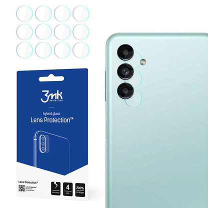 3MK Protection Rear Camera Protective Film for Samsung Galaxy A13 5G A136, Flexible Glass, Set of 4 Pieces, Transparent