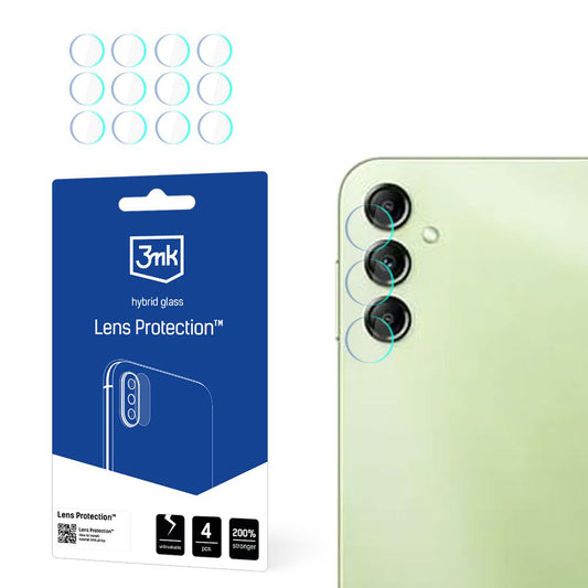 Προστατευτική μεμβράνη πίσω κάμερας 3MK Protection για Samsung Galaxy A14 A145 / A14 5G A146, Ευέλικτο γυαλί, Σετ 4 τεμαχίων, Διαφανές