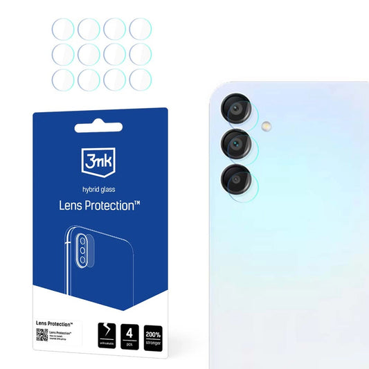 Προστατευτική μεμβράνη πίσω κάμερας 3MK Protection για Samsung Galaxy A15 5G A156, Ευέλικτο γυαλί, Σετ 4 τεμαχίων, Διαφανές