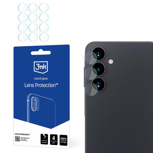Προστατευτική μεμβράνη πίσω κάμερας 3MK Protection για Samsung Galaxy A16 5G A166 / A16 4G A165, Ευέλικτο γυαλί, Σετ 4 τεμαχίων, Διαφανές
