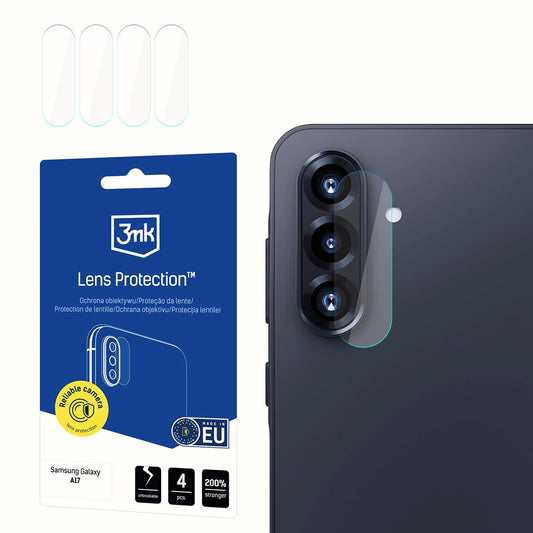 Προστατευτική μεμβράνη για πίσω κάμερα 3MK Protection για Samsung Galaxy A17 4G A175 / A17 5G A176, Ευέλικτο γυαλί, Σετ 4 τεμαχίων, Διαφανές
