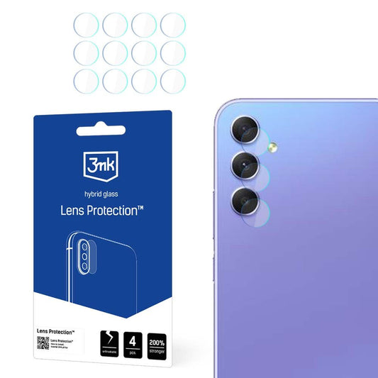 Προστατευτική μεμβράνη πίσω κάμερας 3MK Protection για Samsung Galaxy A55 5G A556 / A35 5G A356, Ευέλικτο γυαλί, Σετ 4 τεμαχίων, Διαφανές