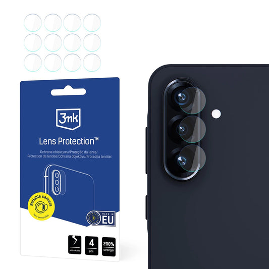 Προστατευτική μεμβράνη πίσω κάμερας 3MK Protection για Samsung Galaxy A56 A566, Ευέλικτο γυαλί, Σετ 4 τεμαχίων, Διαφανές
