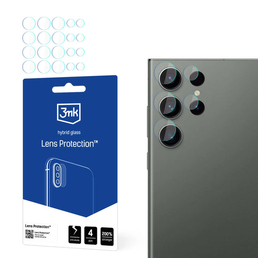 Προστατευτική μεμβράνη πίσω κάμερας 3MK Protection για Samsung Galaxy S24 Ultra S928, ευέλικτο γυαλί, σετ 4 τεμαχίων, διαφανές