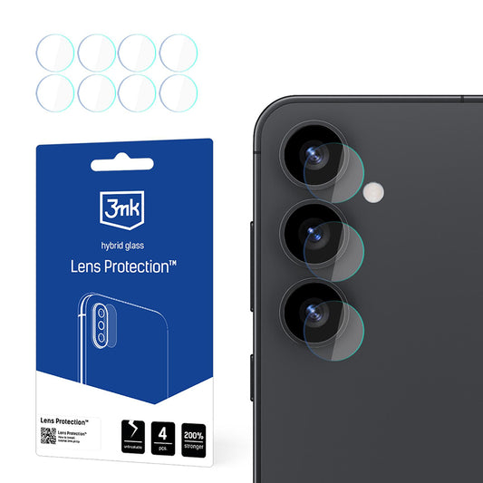 Προστατευτική μεμβράνη πίσω κάμερας 3MK Protection για Samsung Galaxy S25 S931, Ευέλικτο γυαλί, Σετ 4 τεμαχίων, Διαφανές