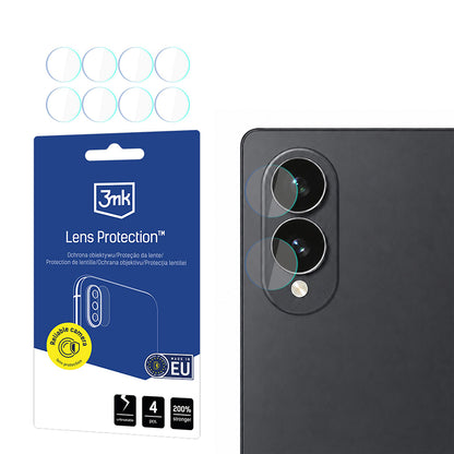 3MK Protection Rear Camera Protective Film for Samsung Galaxy Z Fold8 F971, Tempered Glass, Set of 4 Pieces, Transparent
