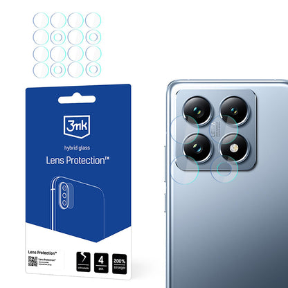 3MK Protection Rear Camera Protective Film for Xiaomi 14T Pro / 14T, Flexible Glass, Set of 4 Pieces, Transparent