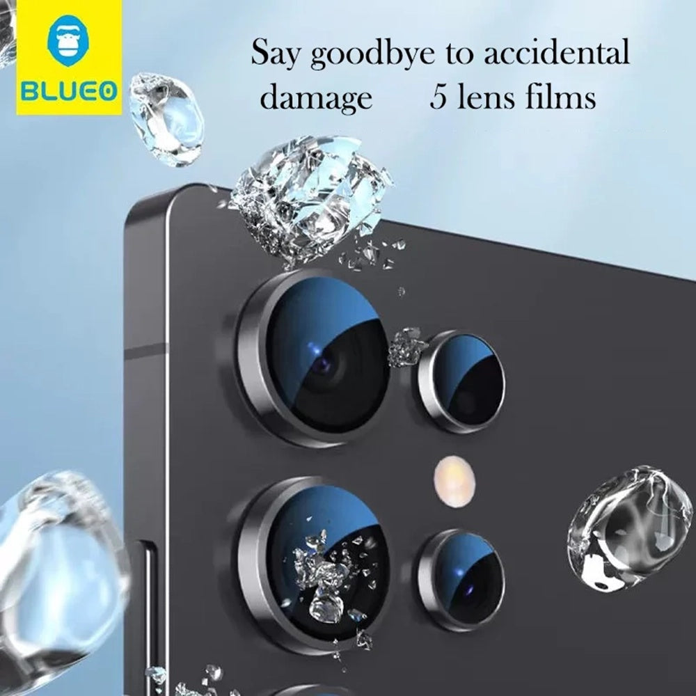 Blueo Rear Camera Protective Film for Samsung Galaxy Z Flip8 F776, Tempered Glass, Black