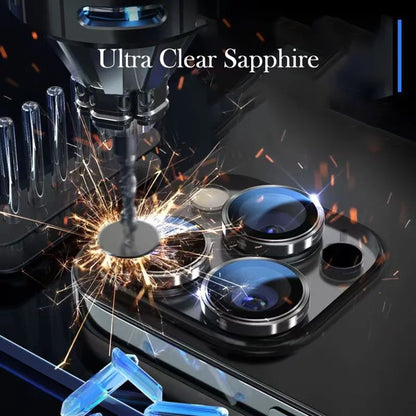 Προστατευτική μεμβράνη πίσω κάμερας Blueo Sapphire Crystal για Apple iPhone 16 Pro Max / 16 Pro, Ασφαλισμένο γυαλί, Ασημί