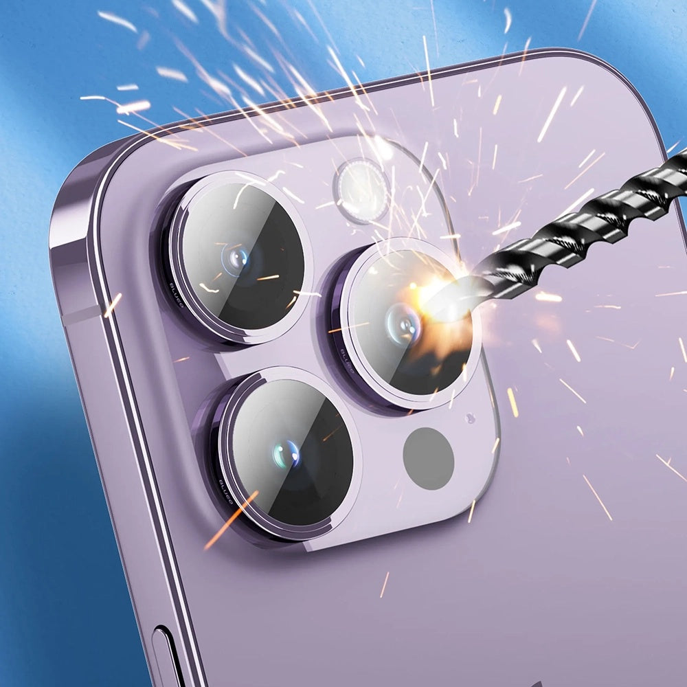 Προστατευτική μεμβράνη πίσω κάμερας Blueo Sapphire Crystal για Apple iPhone 16 Pro Max / 16 Pro, Ασφαλισμένο γυαλί, Ασημί