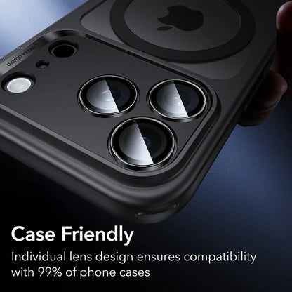 Προστατευτική Μεμβράνη Κάμερας Πίσω ESR Armorite για Apple iPhone 17 Pro Max, Ενισχυμένο Γυαλί, Σετ 2 τεμαχίων, Μαύρη
