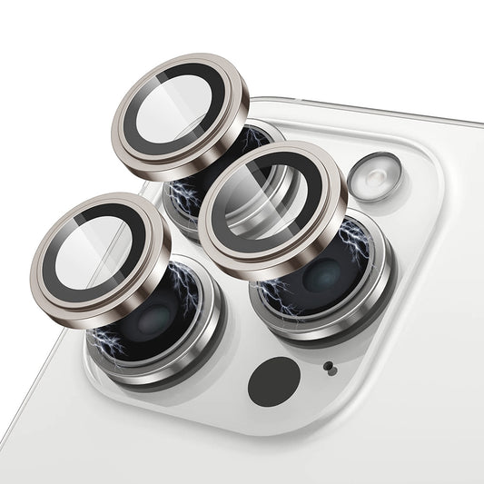Προστατευτική μεμβράνη πίσω κάμερας Lito S+ για Apple iPhone 15 Pro Max / 15 Pro, Ασφαλισμένο γυαλί, Μεταλλικό γκρι
