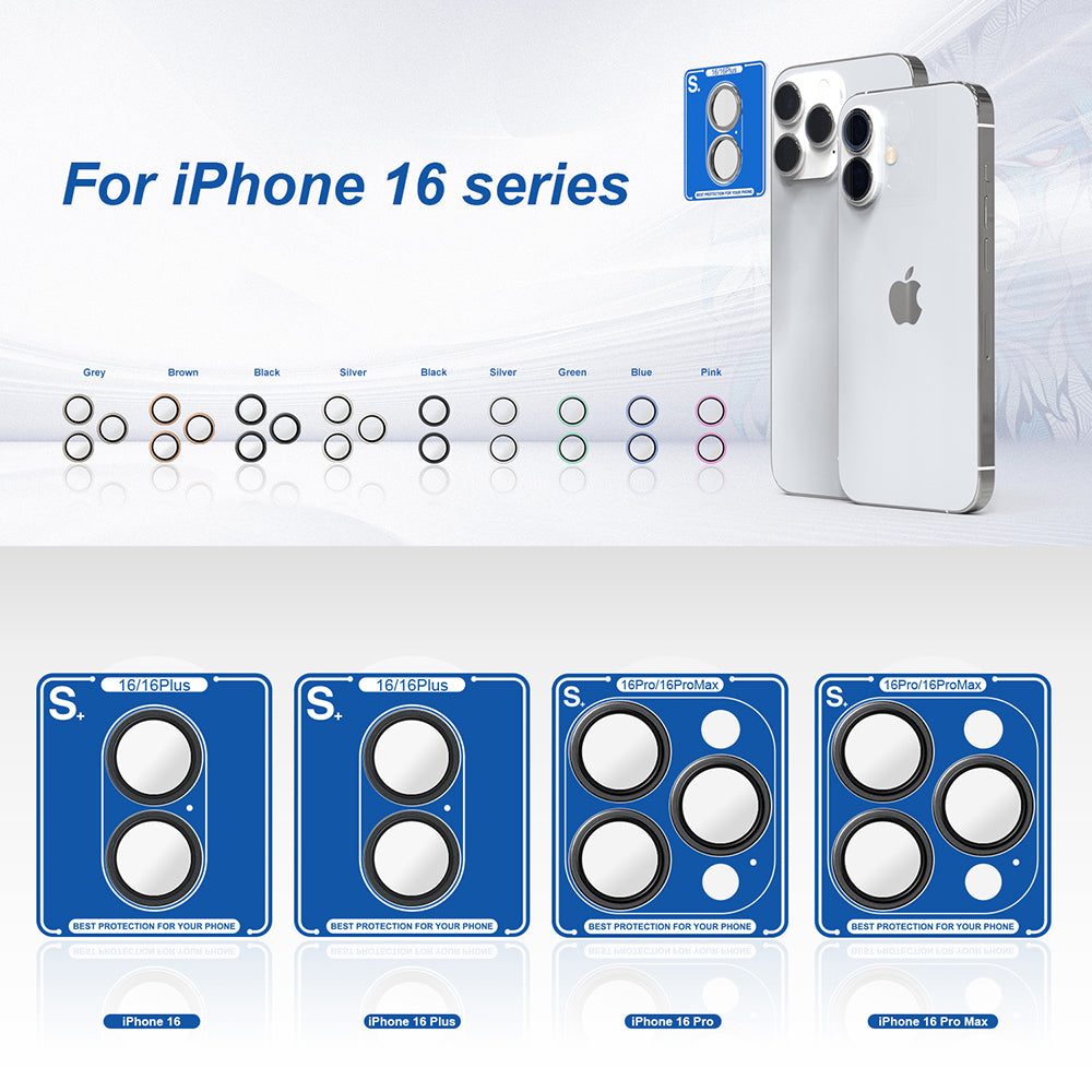 Προστατευτική μεμβράνη πίσω κάμερας Lito S+ για Apple iPhone 16 Plus / 16, Ασφαλισμένο γυαλί, Ροζ