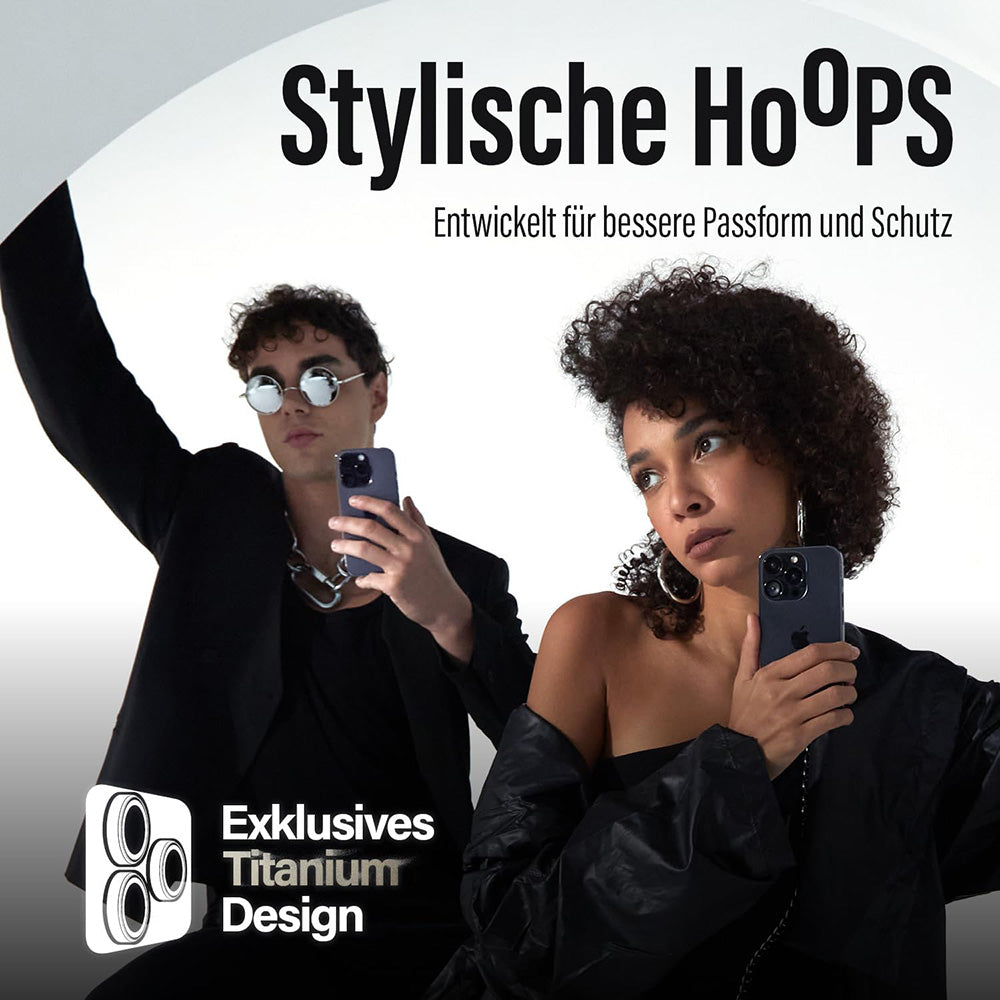 Προστατευτική Μεμβράνη Κάμερας Πίσω PanzerGlass Hoops Glitter για Apple iPhone 17 Air, Ενισχυμένο Γυαλί, Ασημί