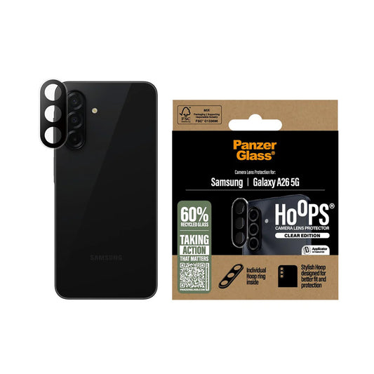 Προστατευτικό Φιλμ Κάμερας Πίσω PanzerGlass Hoops για Samsung Galaxy A26 A266, Ενισχυμένο Γυαλί, Διαφανές