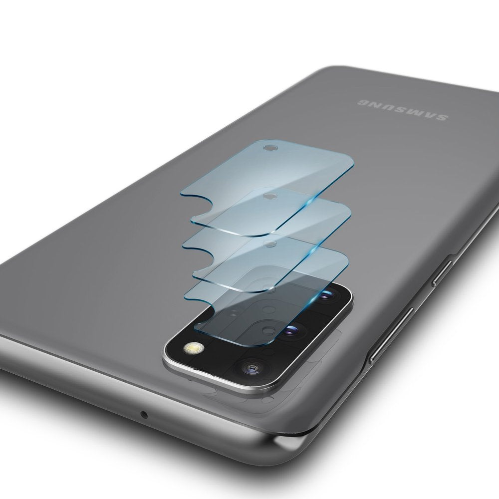 Προστατευτική μεμβράνη για την πίσω κάμερα Ringke IDGL για Samsung Galaxy S20+ 5G G986 / S20+ G985, Ασφαλισμένο γυαλί, Σετ 3 τεμαχίων, Διαφανές