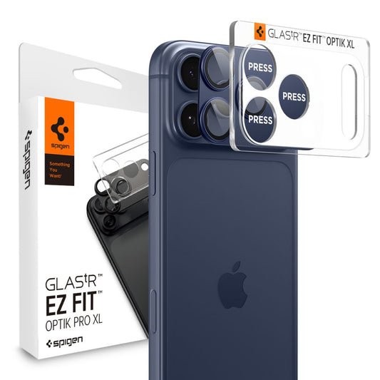 Προστατευτική Μεμβράνη Κάμερας Πίσω Spigen GlastR EZ FIT Optik Pro XL για Apple iPhone 17 Pro Max, Ενισχυμένο Γυαλί, Μπλε AGL10651