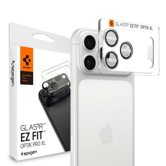 Προστατευτική Μεμβράνη Κάμερας Πίσω Spigen GlastR EZ FIT Optik Pro XL για Apple iPhone 17 Pro, Ενισχυμένο Γυαλί, Ασημί AGL10647