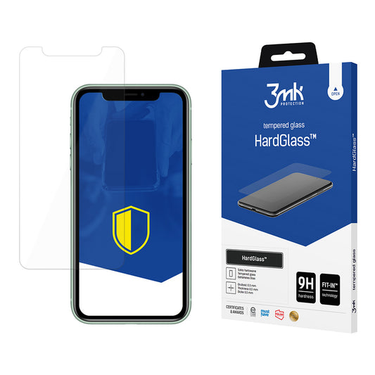 3MK HardGlass Screen Protector for Apple iPhone 11 / XR, Tempered Glass, Full Glue
