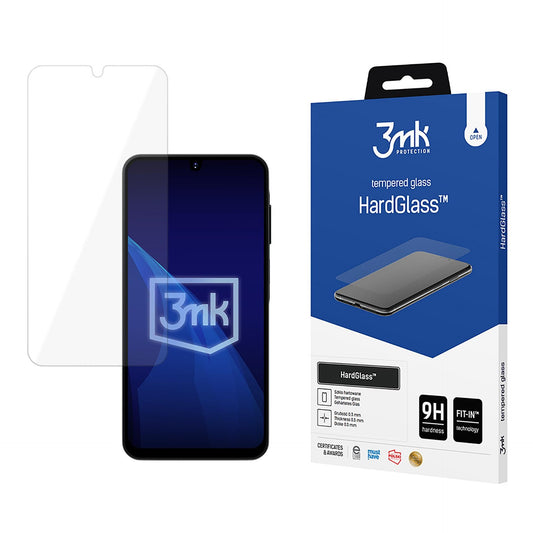 Προστατευτική μεμβράνη οθόνης 3MK HardGlass για Samsung Galaxy A17 4G A175 / A17 5G A176 / A16 5G A166 / A16 4G A165, Ασφαλισμένο γυαλί, Πλήρης κόλλα