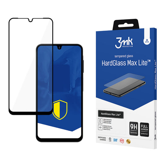 Προστατευτική Μεμβράνη Οθόνης 3MK HardGlass Max Lite για Samsung Galaxy A26 A266 / A16 5G A166, Ενισχυμένο Γυαλί, Πλήρης Κόλληση, Μαύρη