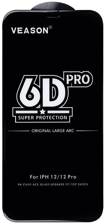 Veason PRO Screen Protector for Motorola Moto E32s / E22s / E32 / G22, Tempered Glass, Full Glue, 6D, Black