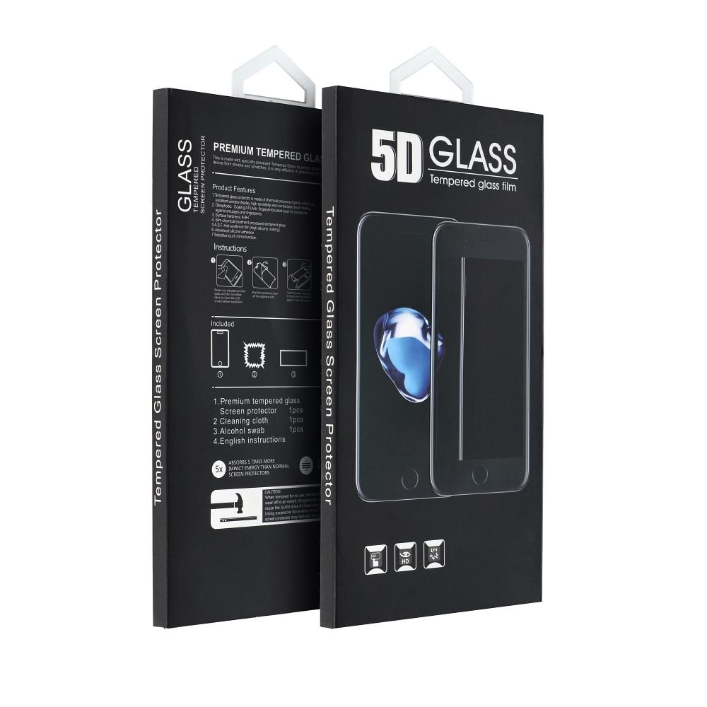 OEM Screen Protector Film for Samsung Galaxy A07 4G A075, Tempered Glass, Full Glue, 5D, Black